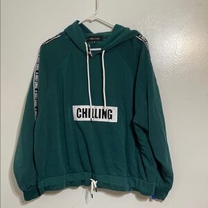 New Look Teal Hoodie with Drawstrings